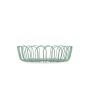 Wire basket 26,5xH7,5cm green Flores