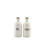 Olie- en azijnfles set 60cl wit Cucina