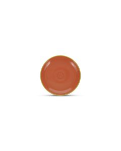 Teller flach 18xH2,5cm orange/grün Duo