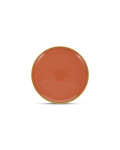Teller flach 26xH2,5cm orange/grün Duo