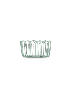 Panier métallique 19xH10cm vert Flores