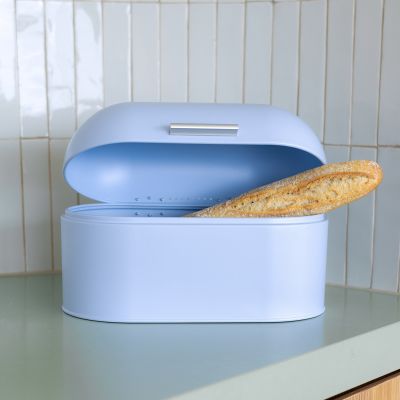 Bread bin 33,5x18xH21,5cm light blue Fresh