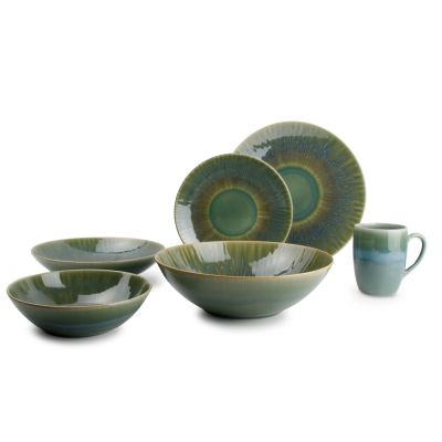 Plat bord 21cm groen Luce