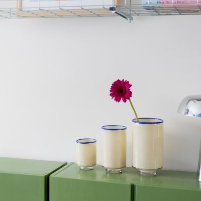 Vase 12xH21,5cm cream white Milo