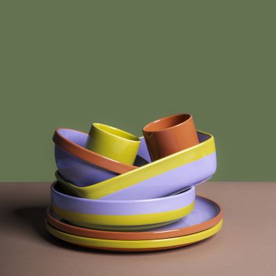 Baking dish 22,5x15xH6cm purple/green Duo