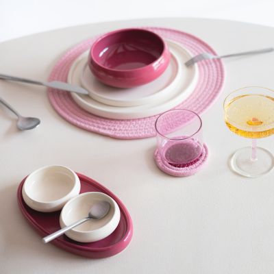 Plat à servir 23x13cm pink Billie