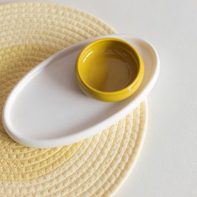 Bol 9,5xH3cm mustard yellow Billie - set/2