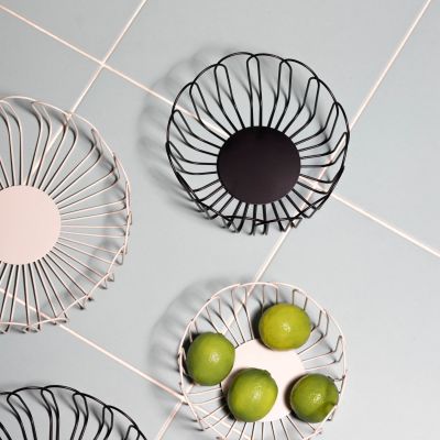 Wire basket 19xH10cm black Flores