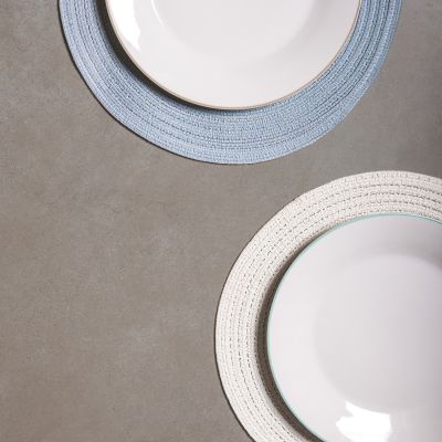 Placemat 36cm round white Nala