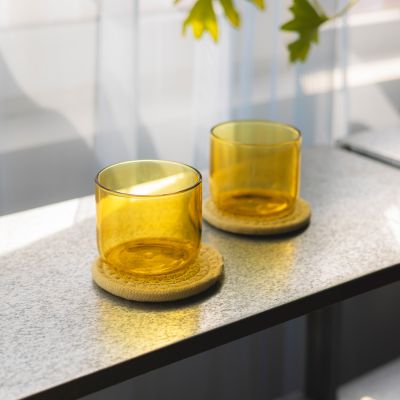 Verre 29cl jaune Fizz - set/4