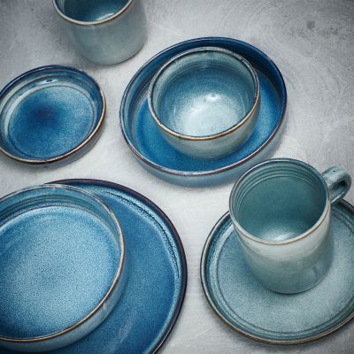 Dinner set 12 pieces blue Duna