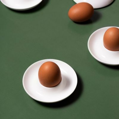 Eierbecher 10,5xH2cm weiß Cucina - Set/4