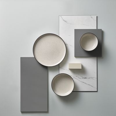 Assiette plate 27cm blanc Gravel