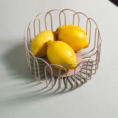 Panier métallique 19xH10cm gris Flores