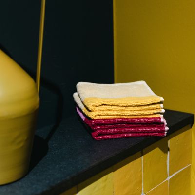 Handdoek 30x30cm sunny yellow Pixie - Set van 2
