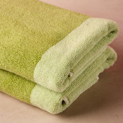 Badhanddoek 70x140cm pistachio green Pixie - Set van 2