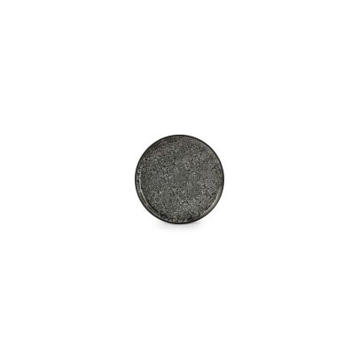 Plat bord 20cm zwart Gravel - Set van 2