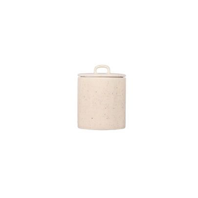 Voorraadpot 11xH14,5cm met deksel beige Fika