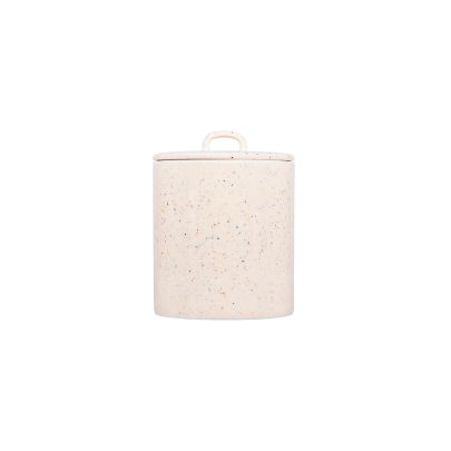 Voorraadpot 14xH18cm met deksel beige Fika