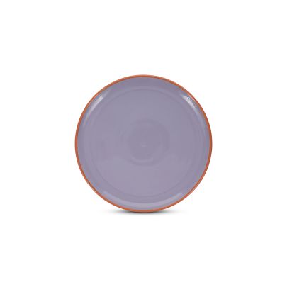 Plat bord 26xH2,5cm paars/oranje Duo
