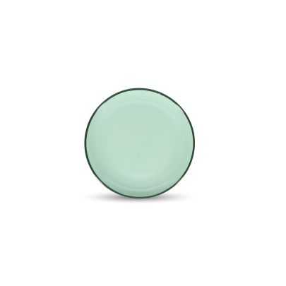 Plat bord 18xH2,5cm green Duo