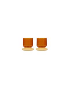 Glas 22cl sunset amber Marlo - Set van 2