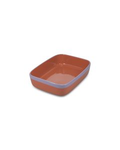 Plat à four 29,5x22,5xH7cm orange/violet Duo