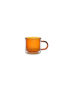 Beker 27cl dubbelwandig amber Liv - Set van 2