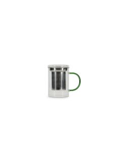 Theebeker 43cl met filter en deksel groen Liv