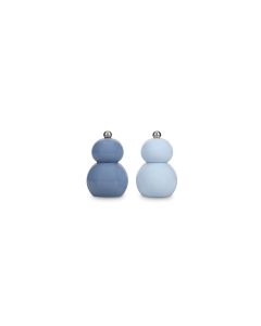 Peper/zoutmolen H12cm blauw Betty - Set van 2