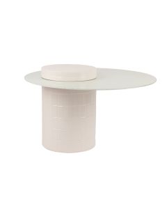 Side table 80xH49cm white Bowie