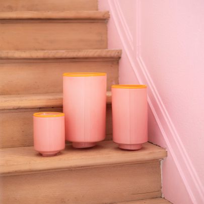 Vaas 12xH21,5cm blush pink Milo