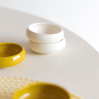 Sch&uuml;ssel 9,5xH3cm beige Billie - 2er-Set