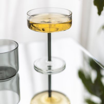 Champagneglas 20cl coupe grijs Fizz - Set van 2