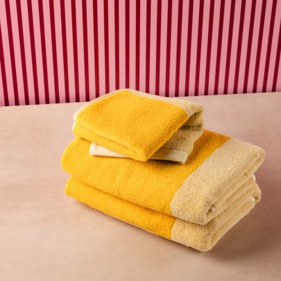 Badhanddoek 50x100cm sunny yellow Pixie - Set van 2