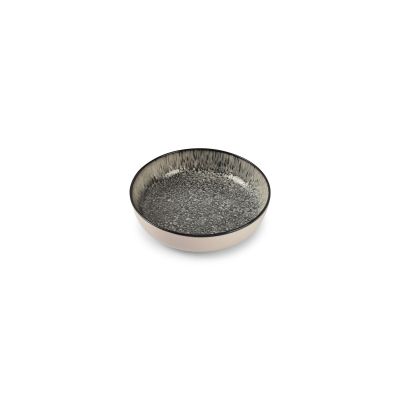 Deep Plate 18.5xH5cm Black Gravel – Set of 2  