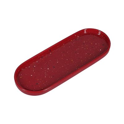 Serving dish 28,5x10cm burgundy Fika