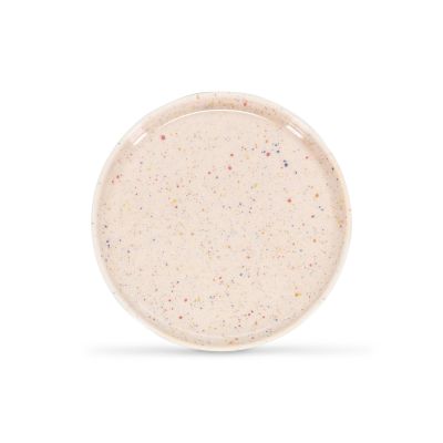 Assiette plate 25cm beige Fika