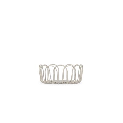 Wire basket 16xH7cm grey Flores