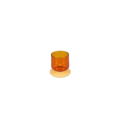 Glass 22cl sunset amber Marlo - Set of 2