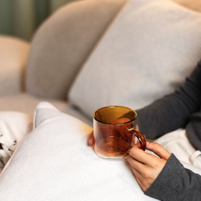 Becher 27cl doppelwandig amber Liv - 2er-Set