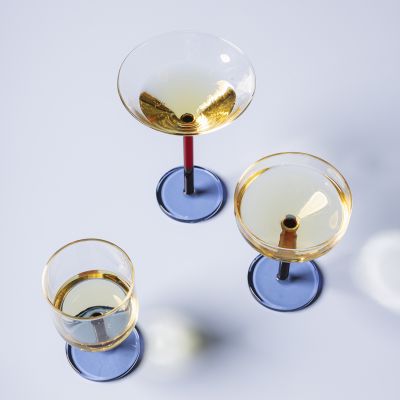 Glas 31,5cl auf F&uuml;ss Bobbie - 2er-Set