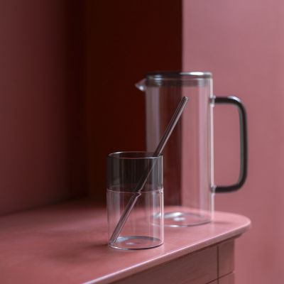Glass 36,5cl grey Cruse - Set of 2