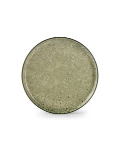 Assiette plate 27cm vert Gravel