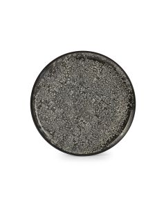 Plat bord 27cm zwart Gravel