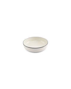 Diep bord 18,5xH5cm wit Gravel - Set van 2