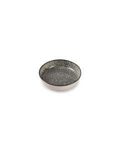 Diep bord 18,5xH5cm zwart Gravel - Set van 2