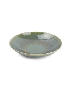 Diep bord 22xH5cm groen Luce