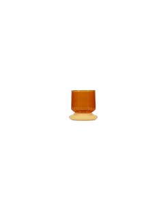 Glass 22cl sunset amber Marlo - set/2