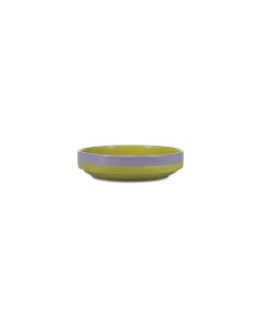 Kom 21x5cm groen/paars Duo